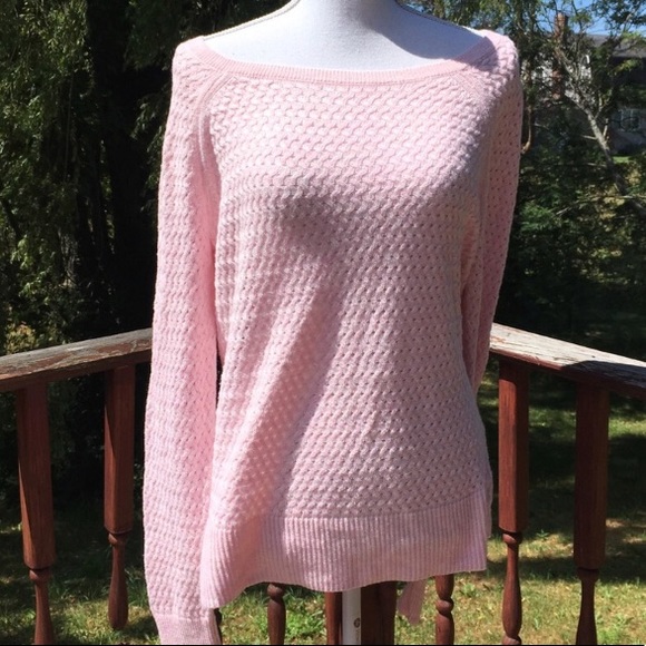 American Eagle Outfitters Sweaters - American Eagle Pastel Pink Knit Sweater w Zipper